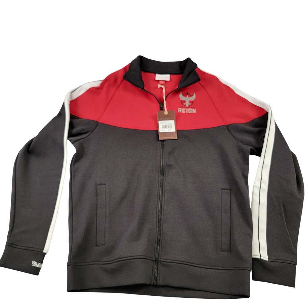 Atlanta Reign Mitchell & Ness Zip Up Jacket Mens Large Red Black NWT